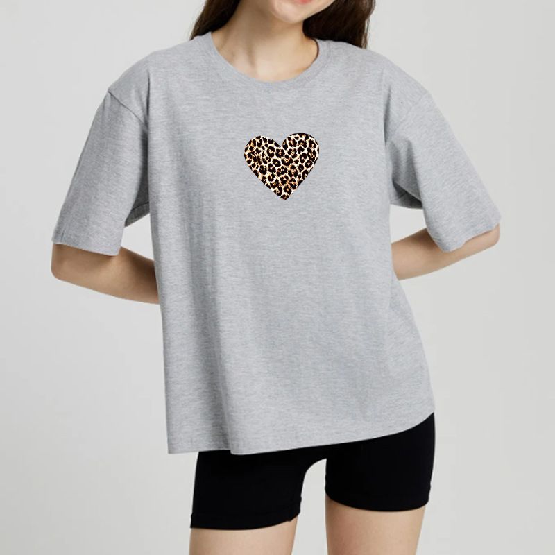 Maglietta a maniche corte con stampa e bottoni per donna, nuova maglietta estiva casual con scollo rotondo e traspirante, antirughe_voghion.com