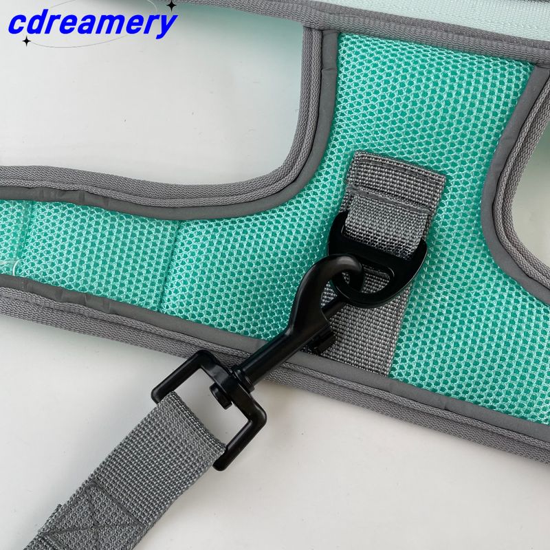 Nieuwe 2025 kattentractiekabel nachtreflecterende anti-breuk kattenriem huisdier ademende borstbandset_voghion.com