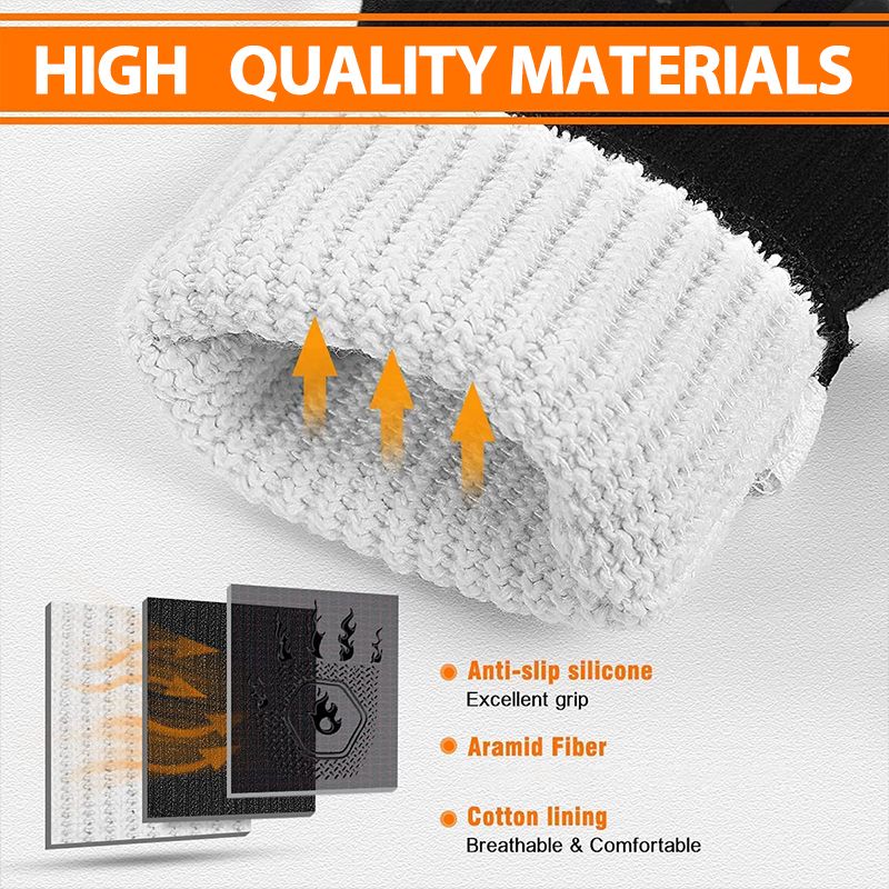 1 Stuk/1 Paar Ovenwanten, Ovenwanten, Hittebestendige Vuurvaste Antislip Siliconen Bbq Grill Handschoenen Voor Het Koken Van Barbecue Bakken_voghion.com