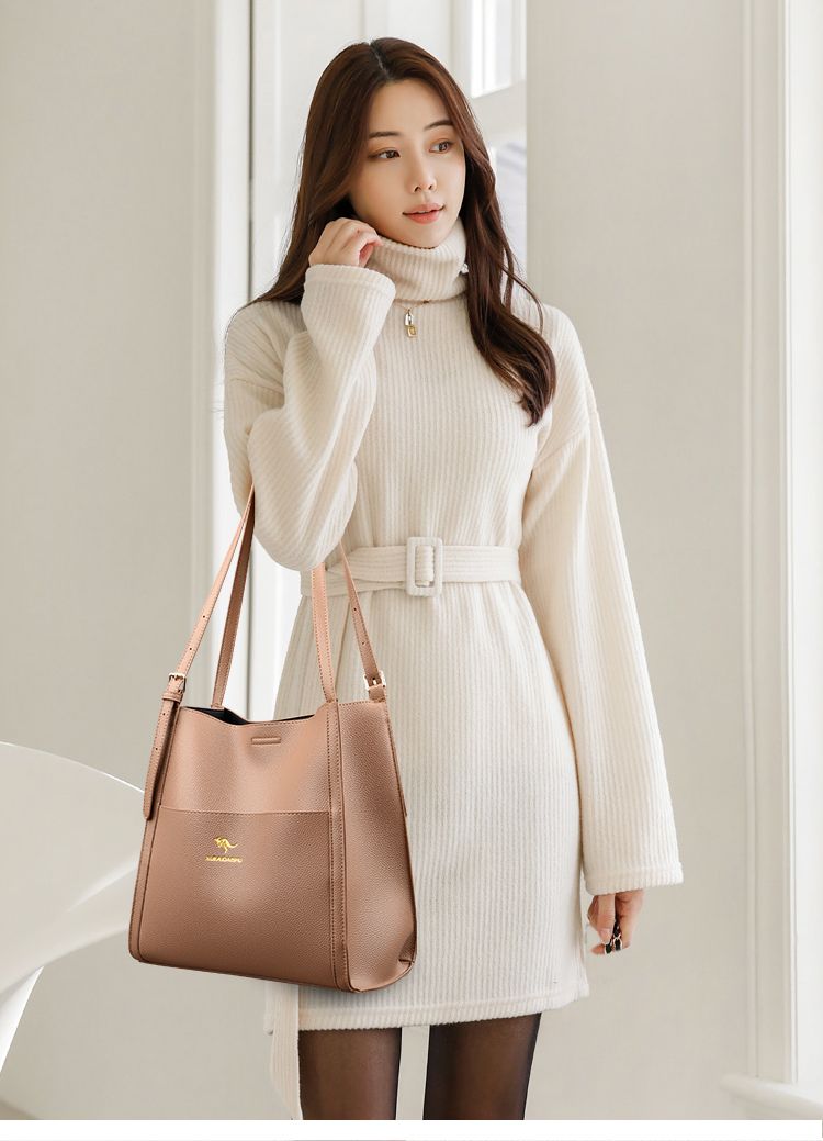 2024 New Leather Bucket Shoulder Women Purses Fashion Underarm satchel Messenger Bag For Shopping Large Capacity Tote_voghion.com