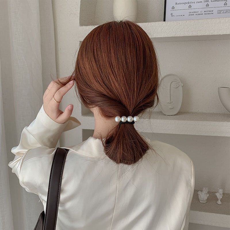 Corda per capelli semplice ed elegante, anello per capelli con perle, corda per capelli di alta qualità, elastico per capelli, ornamento per capelli, corda per capelli_voghion.com