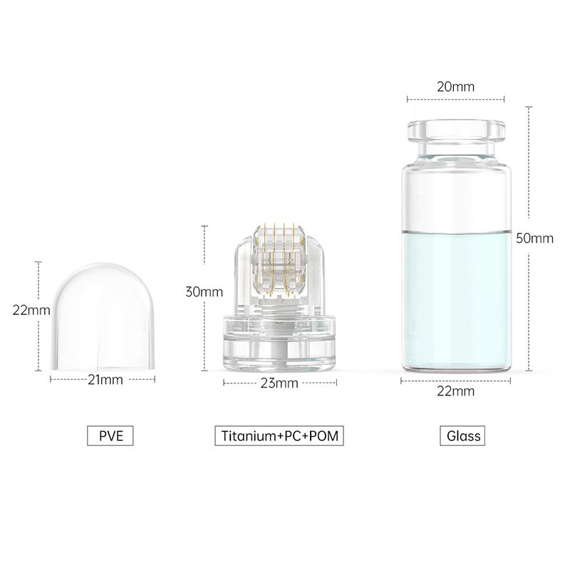Hydra Roller 64 Pin Micro titanium needle tips Derma needles skin care Anti aging whitening bottle roller reusable_voghion.com