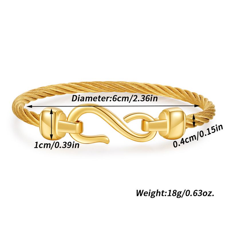 Ins Internet celebrity style titanium steel fishhook bracelet simple personality braided wire rope bracelet_voghion.com