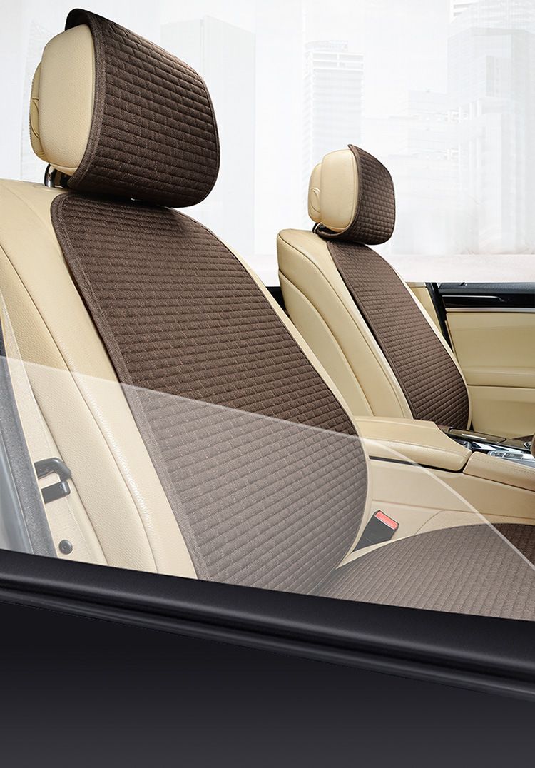 Linnen autostoelkussen Four Seasons General Seat Square kussen Eendelige rugleuning Driedelige set van vijf sets_voghion.com