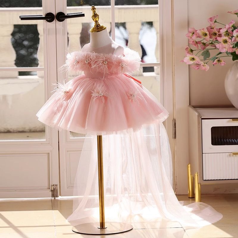 Abito da principessa Sweetheart per bambina - Abito da ballo in tulle soffice per feste di compleanno e spettacoli speciali_voghion.com