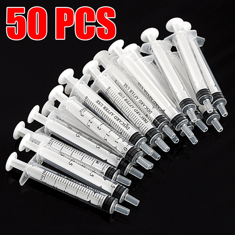 50 pièces Mayitr 3ML en plastique bulle seringue longueur de Tube réutilisable hydroponique laboratoire Injection outil médical mesure des nutriments_voghion.com