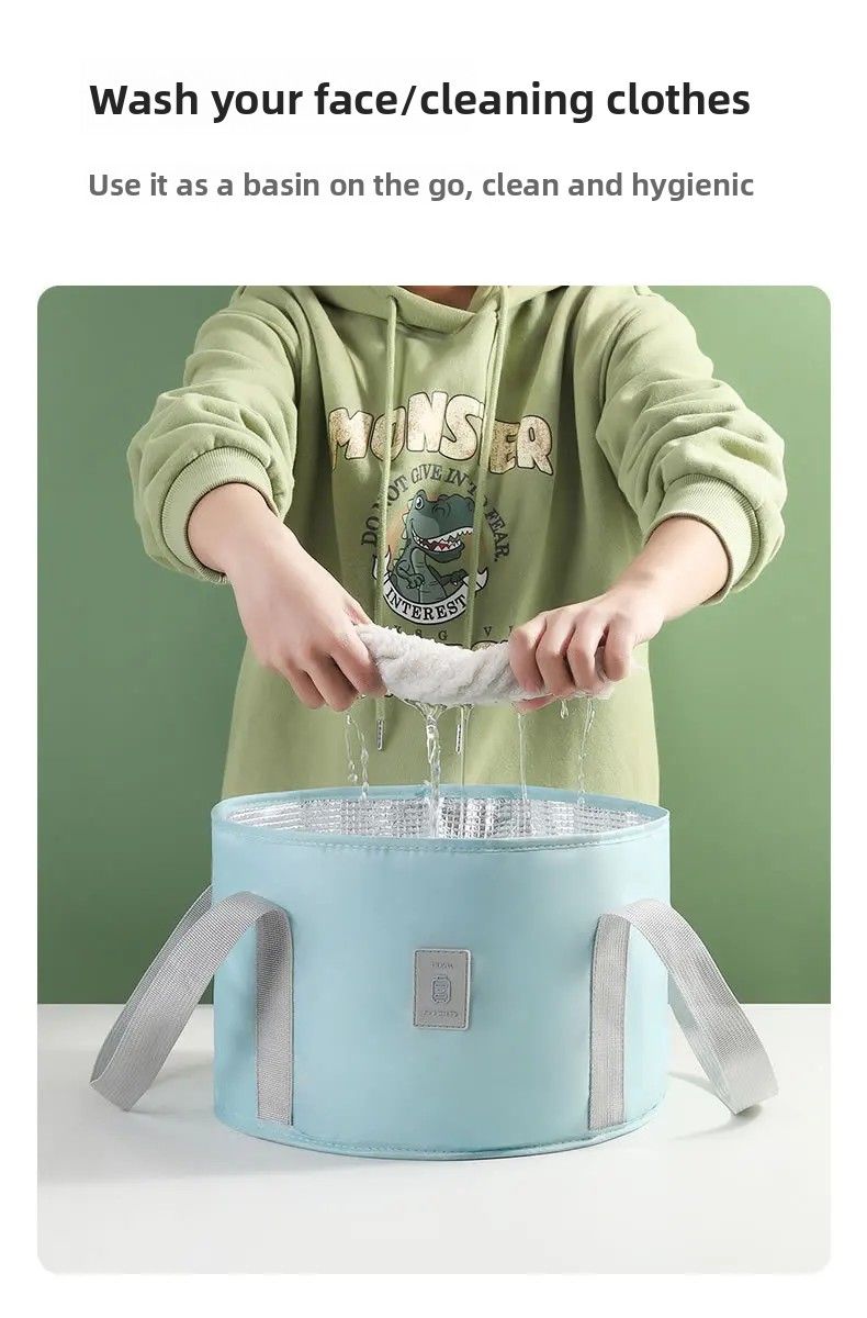 Secchio per pediluvio portatile pieghevole, essenziale da viaggio, piccolo, per gambe, riscaldabile, per uso domestico, dormitorio_voghion.com