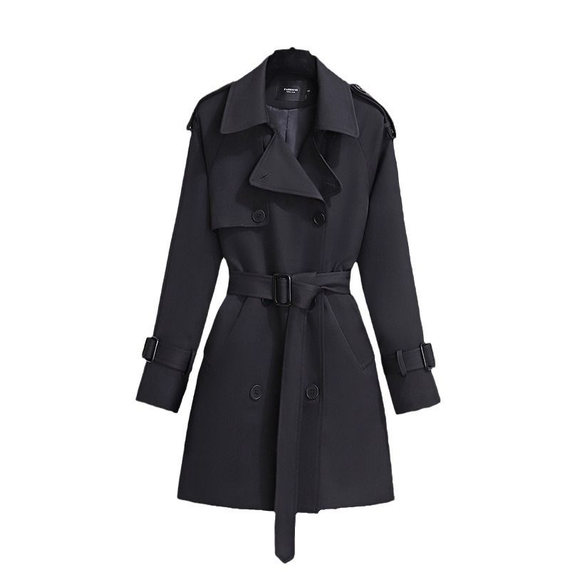 Trench corto da donna; nuovo capospalla in stile britannico per outfit_voghion.com