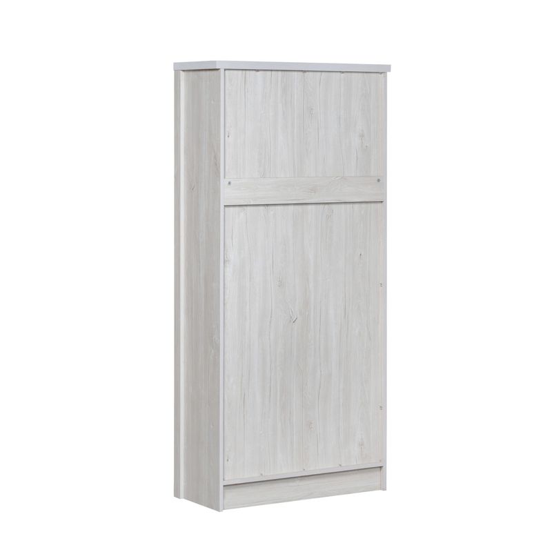 Highboard 80x171cm Holzoptik mit Glastüren, 3 Schubladen, Kupfergriffen_voghion.com