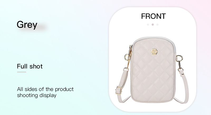 BOISEEN borsa per cellulare borsa piccola a rombo femminile borsa a tracolla con cerniera a doppio strato portamonete verticale da donna_voghion.com