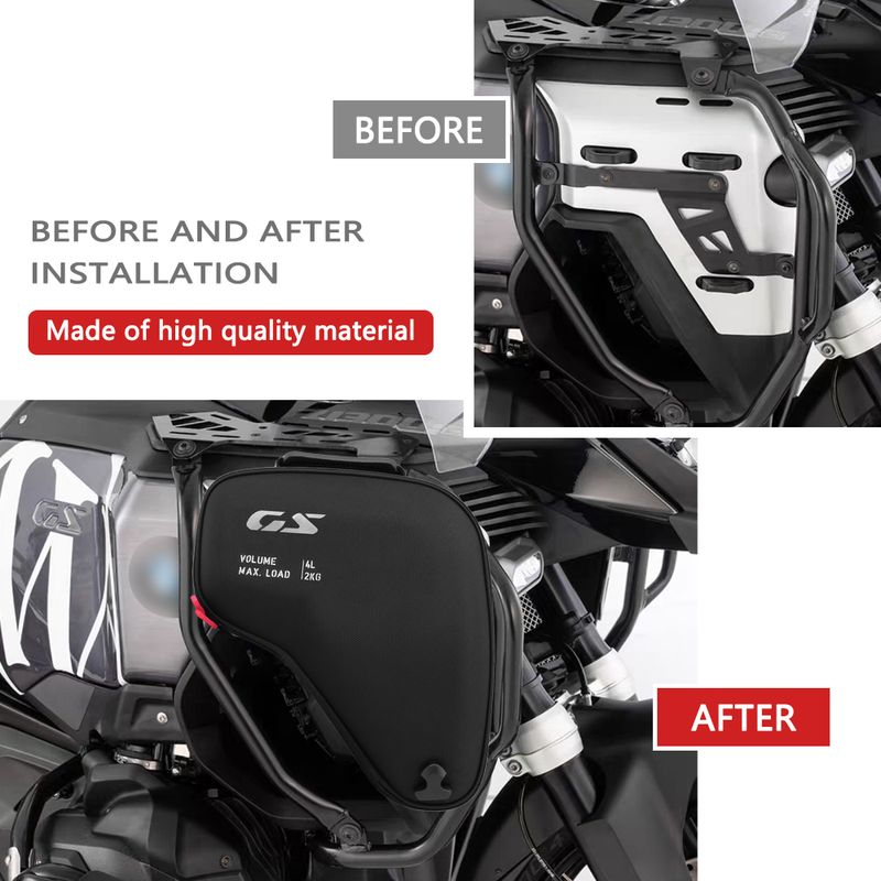 For R1300 GS ADV R1300GSA R1300GS Adventure 2024-2025 Motorcycle Left Right Radiator Cowl Bag Fairing Waterproof Tool Bag_voghion.com