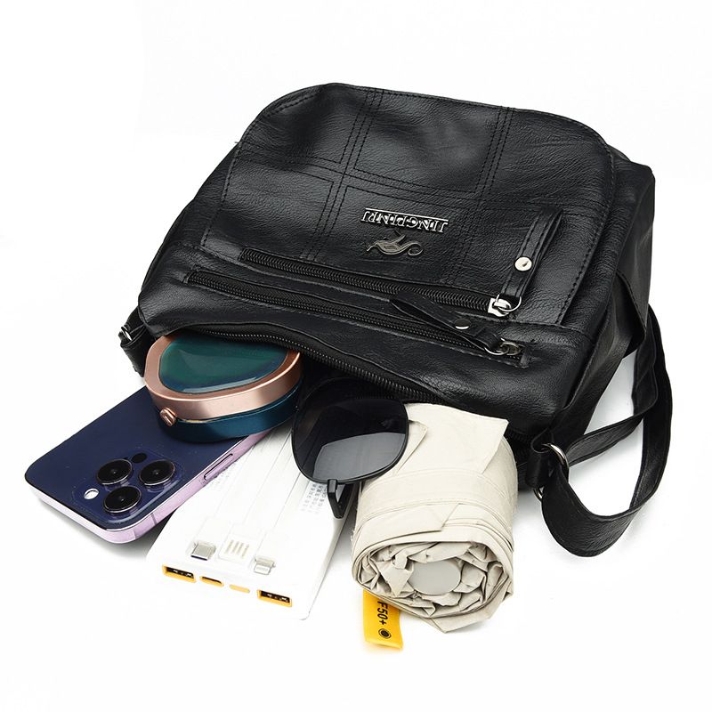 Borsa a tracolla da donna, borsa a tracolla alla moda per persone di mezza età e anziane, borsa per mamma in morbida pelle, borsa casual di grande capacità_voghion.com