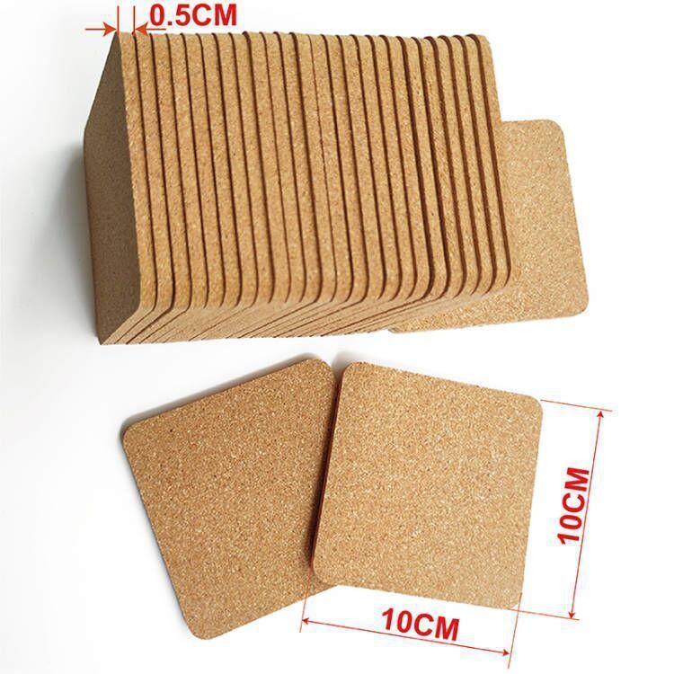 5-pack ronde kurken onderzetters met gladde randen - hittebestendig en antislip voor hete schalen en kopjes (milieuvriendelijk, duurzaam en vaatwasmachinebestendig)_voghion.com