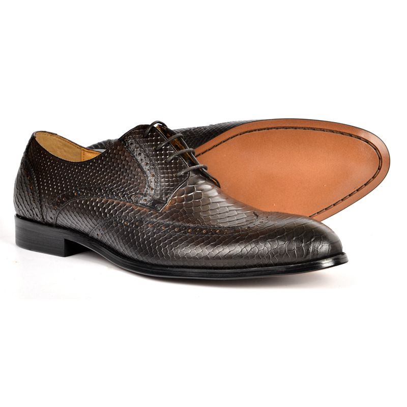 Unbeatable Quality 2022 Summer New Pattern Top Layer Cowhide Business Dress Block Men's Wedding Leather Trendy Shoes_voghion.com