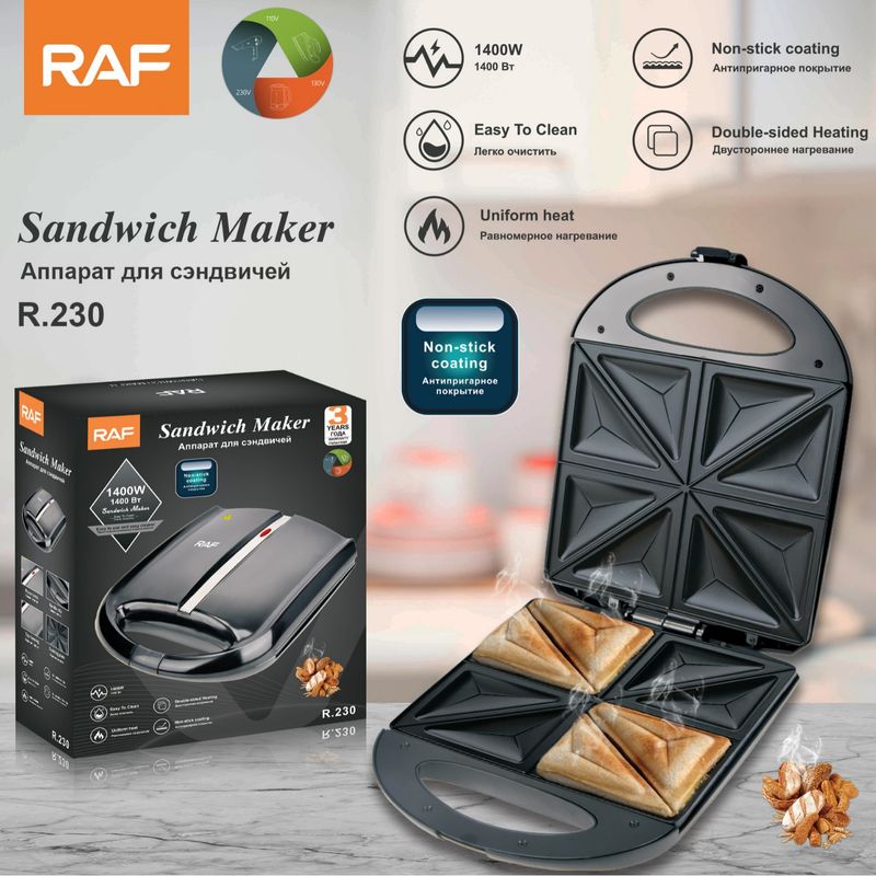 RAF standard europeo per uso domestico 4 pezzi sand hine, double face riscaldato leggero cibo pane tostato colazione hine_voghion.com