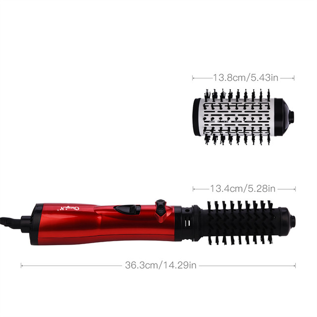 CkeyiN Spazzola per asciugacapelli 2 in 1 Spazzola per rotazione ad aria calda Arricciacapelli Lisciante Styling Auto-rotante Ionico Rotondo Asciugacapelli Volumizzante_voghion.com