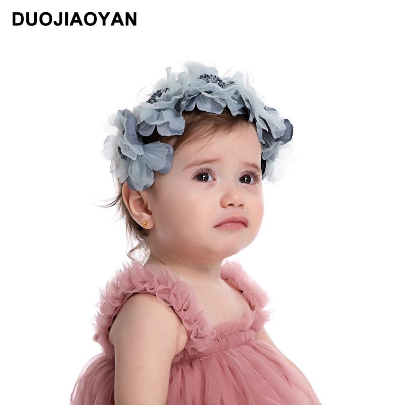 Fascia per capelli con fiori per bambini in tessuto con margherita e girasole, accessorio per capelli con foto, in vendita in Europa e America_voghion.com