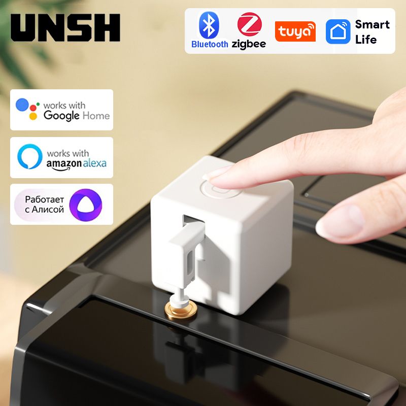 Tuya Zigbee Plus Switch Button Pusher Touch Arms Fingerbot Smart Life Control Work with Alexa Google Home Alice_voghion.com