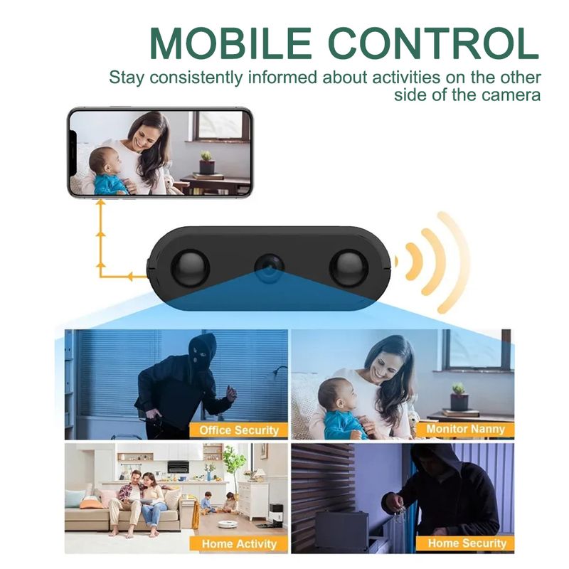 1080P HD Mini IR-CUT Nattsyn WiFi Kamera Bevegelsesdeteksjon Smart Hjem Fjernsikkerhet Lite Videokamera Videoopptaker_voghion.com