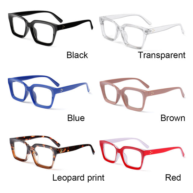 1PC Oversized Square Reading Glasses Men Women Portable Large Frame High-definition Presbyopia Eyeglasses Diopter 0~+ 3.00_voghion.com