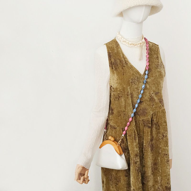 Versatile Acrylic Bead Fashion Handbag Accessories Beaded Crossbody Bag Strap Candy Color Phone Chain_voghion.com