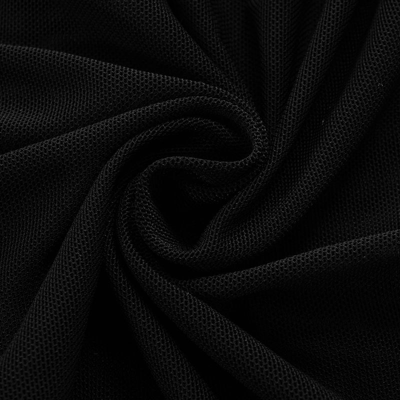 Plus Nine Q21TP300 Summer New Solid Color Lace up Neck Hanging Perspective Split Long sleeved Women's Top_voghion.com