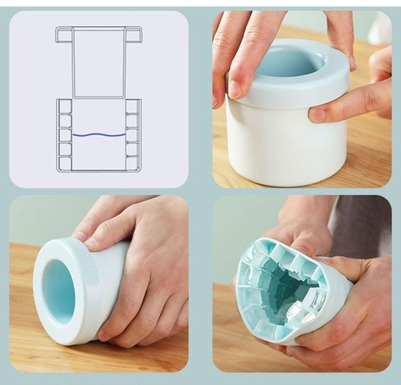 Silicone Ice Cube Mold Round Ice Bucket Summer Homemade DIY Refrigerator Freeze Ice Maker Creative Ice Cube Mold Barware Tools_voghion.com