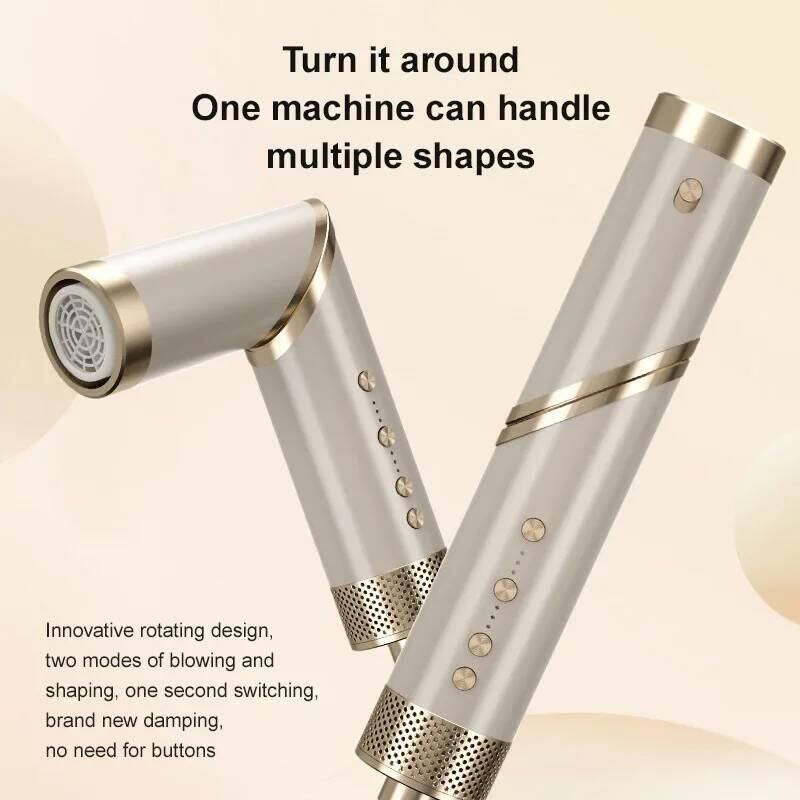 5-in-1 Set: Hot Brush, Curling Iron, Professional Hair Dryer Styling Tool_voghion.com