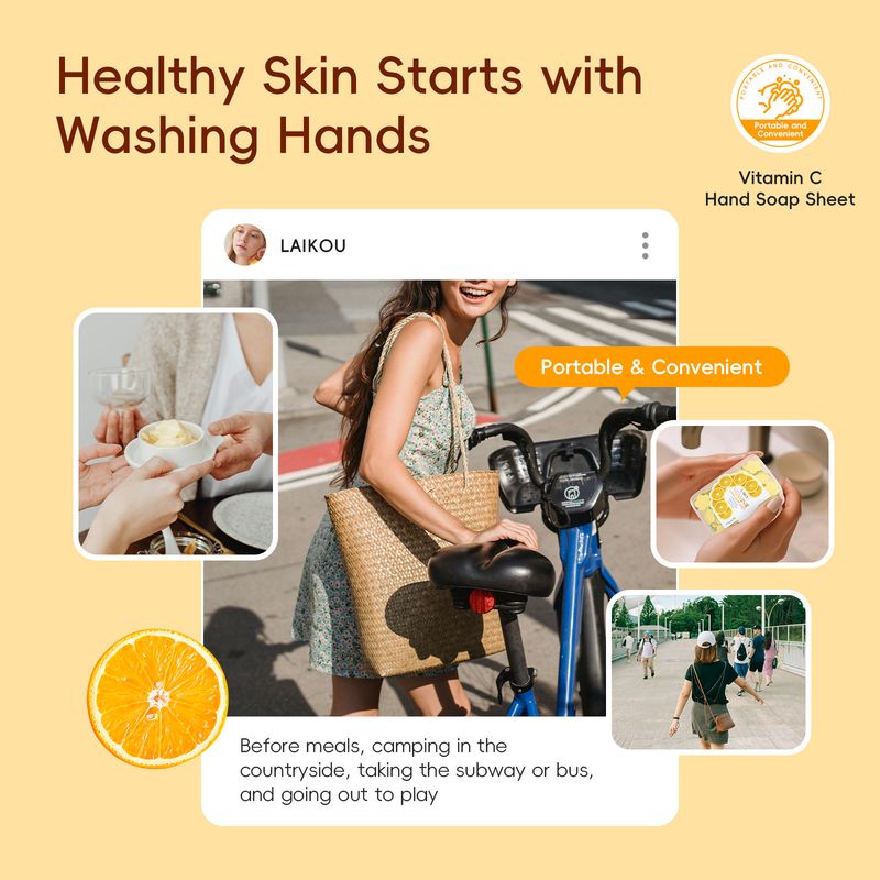 Scrub e trattamenti per il corpo, compresse di sapone monouso aromatizzate alla vitamina C, carta saponata portatile, compresse lavamani mini-petali portabili da studenti e bambini_voghion.com