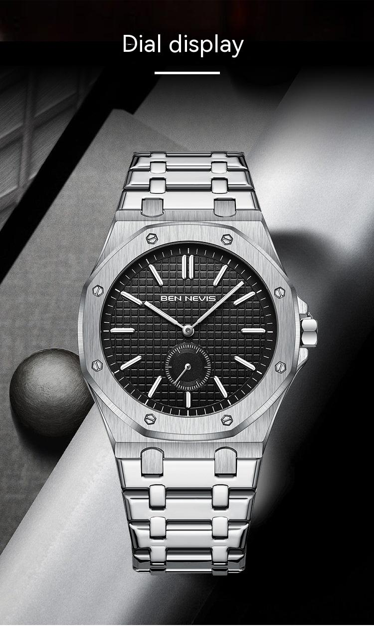 Benevi tömör acél zenekar pillangó csat férfi kvarcóra alkalmi üzleti óra férfi sokoldalú választás óra_voghion.com