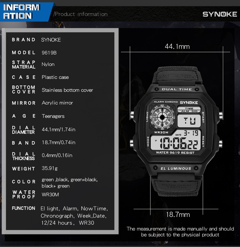 Men's Watches Nylon Canvas Men's Thin Square Classic Student Watches With Retro Electronic Watches Luminous Waterproof Movement._voghion.com