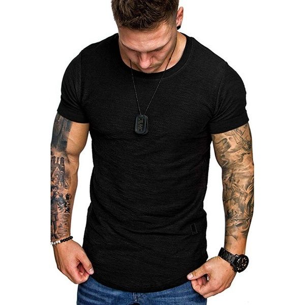 Camiseta de diseño nuevo de 2025, color puro, 100 % algodón, para hombre y mujer, blanca, cuello redondo, holgada, de manga corta, modelo básico, camiseta deportiva para correr._voghion.com