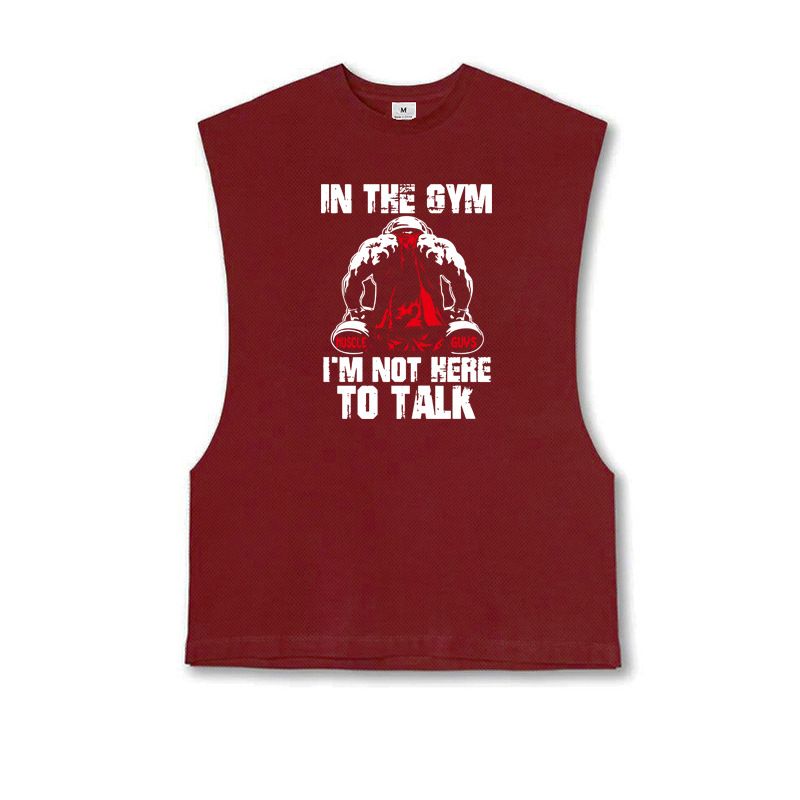 Sports Brother Sommer lockeres ärmelloses Top Muskel Herren Fitness Modemarke elastisches großes Tanktop_voghion.com