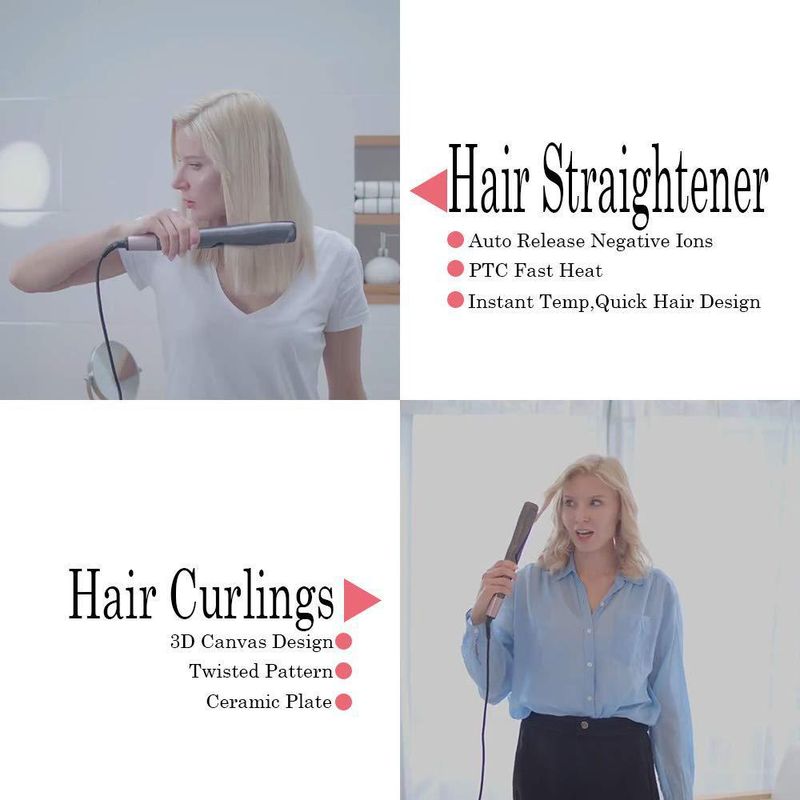 Neue elektrische Heizung automatische Spiral-Lockenstab zwei in einem Twist gerade Lockenstab Welle Schiene Curling gerade Dual-Zweck_voghion.com