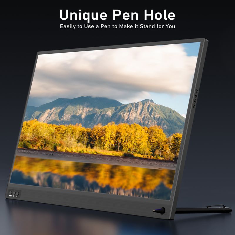 16.1inch Portable Monitor For Switch/PS5, Mobile Phone, Laptop, Direct Connection External Secondary Screen_voghion.com