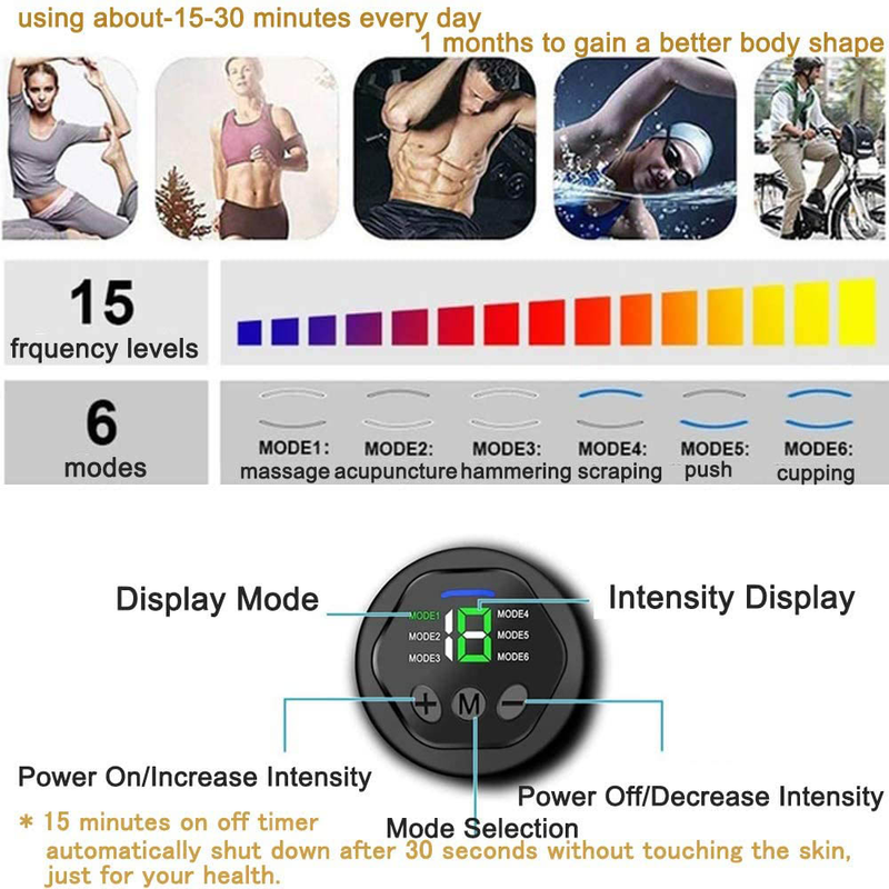 2024 popolare cintura di stimolazione muscolare stimolatore ABS elettrico trainer EMS attrezzo per esercizi addominali cinture tonificanti Fiess allenamento palestra allenamento_voghion.com