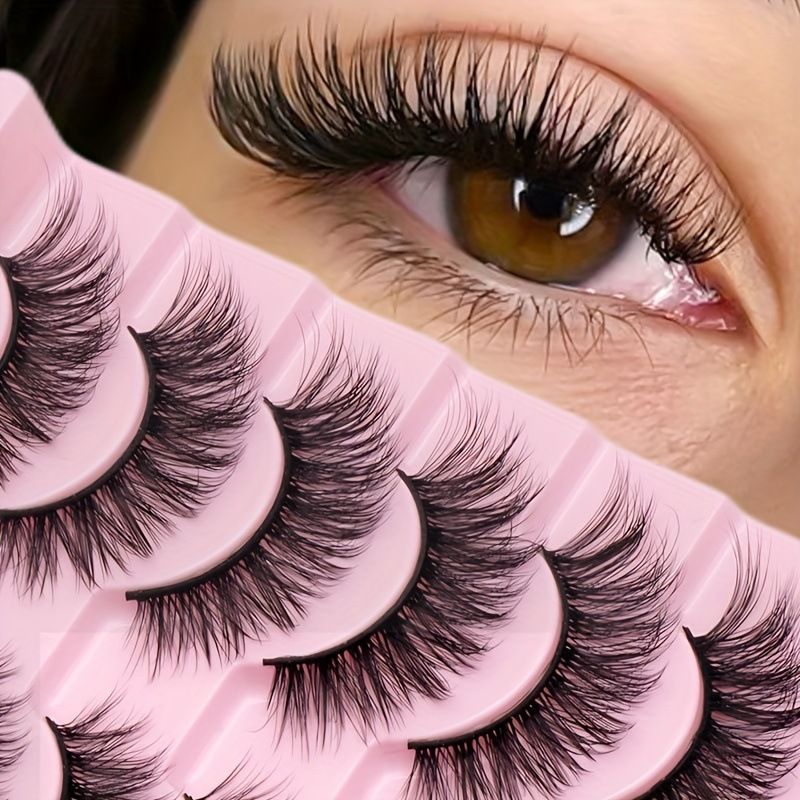 Eyelashes Set Ten Pairs Of Fox Eyelashes False Eyelashes Hard Stem Natural Curling Mink Thick Cat Eye Grafted Eyelashes Spot_voghion.com