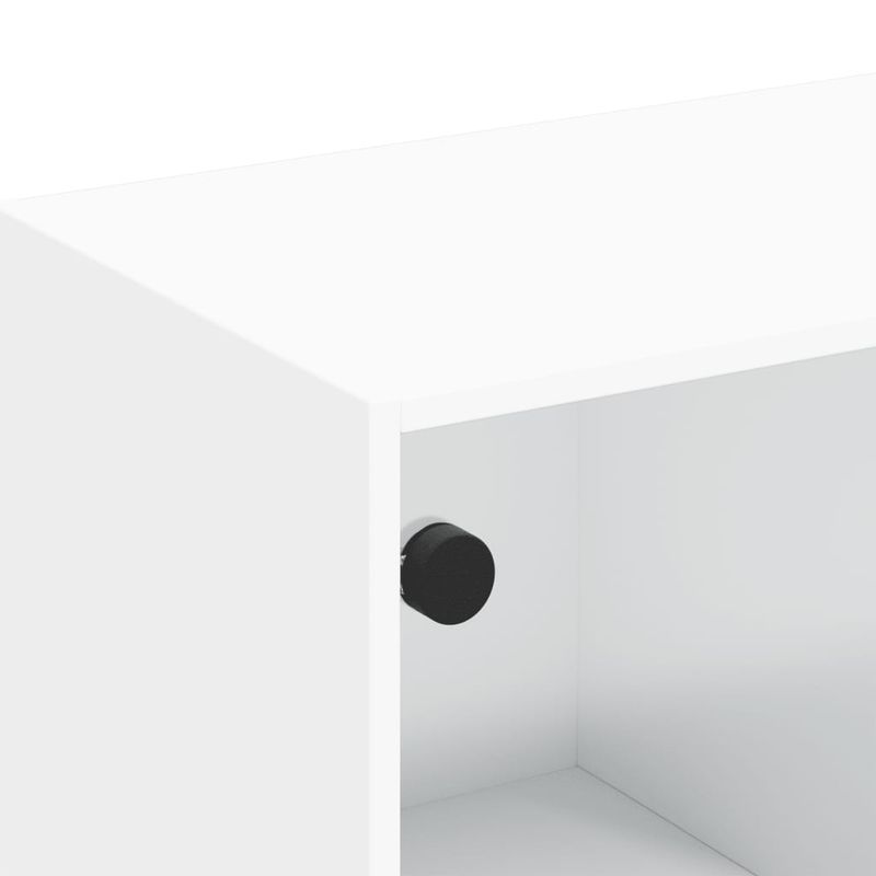 TV-Schrank Mit Glastüren Weiß 102x37x42 Cm_voghion.com