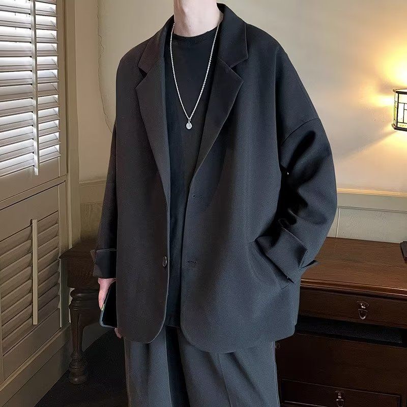 CT Spring And Autumn Small Blazer For Men, Korean Style Loose Trendy Student Casual Suit, New Versatile Stylish Simple_voghion.com
