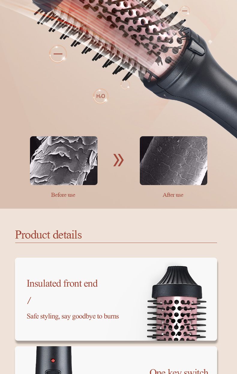 hair straightening comb multifunctional curling iron does not damage hair fluffy comb high head electric comb_voghion.com