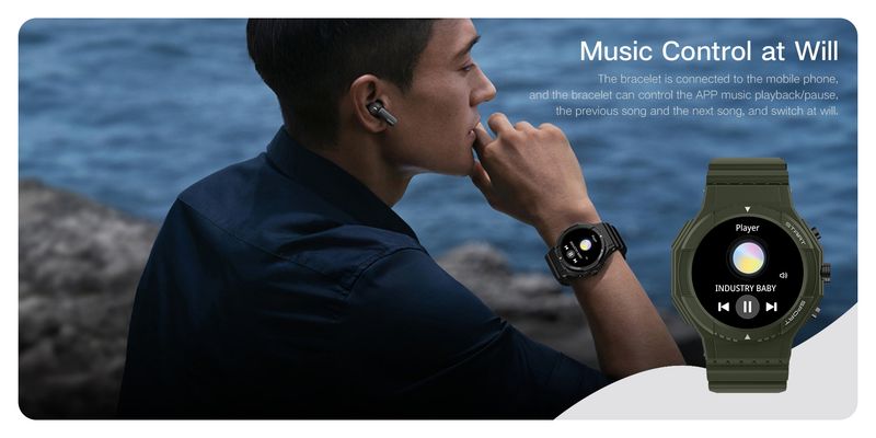 Kalp Atış Hızı Monitörü, Kan Basıncı Takibi, Uyku Analizi, Bluetooth Arama, 30 Metre Su Geçirmezlik, Dokunmatik Ekran ve Fitness Takip Özellikli Erkek Akıllı Saati_voghion.com