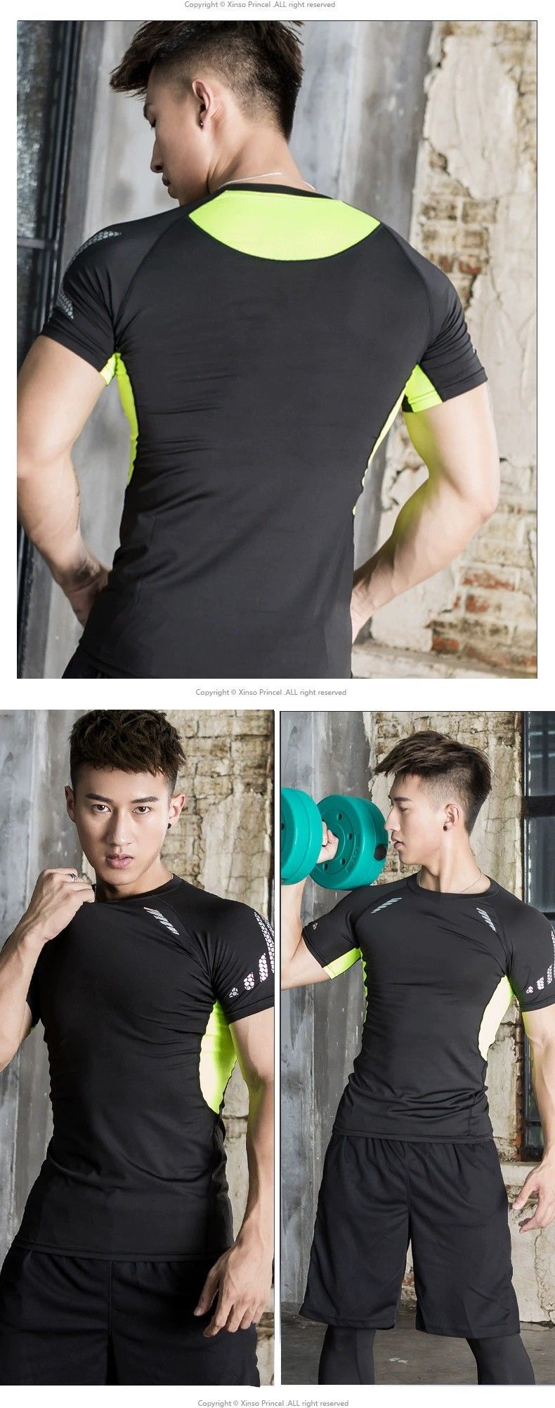 Outdoor Fitness Suit, Men's Tight Fitting Clothing, Running Training, Quick Drying Clothes, Gym Long Sleeved Pants, Sports Set_voghion.com