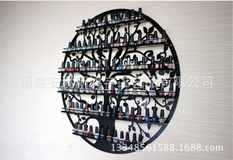 Wrought Iron Nail Polish Shelf Nail Art Shop Shelf Cosmetic Shop Storage Rack Display Rack Wall Hanger Perfume Rack Rubber Rack_voghion.com