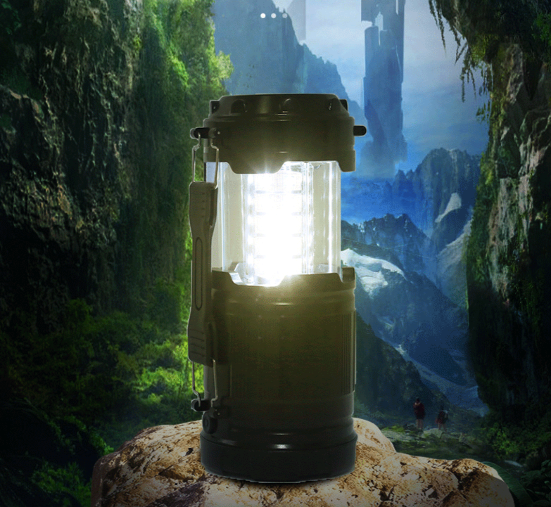 Lanterna portatile a LED retrattile per tenda, luce di emergenza per campeggio all'aperto_voghion.com