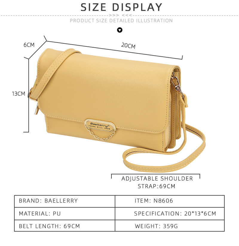 Baellerry neue frauen brieftasche version große-kapazität zipper handy tasche mode alle-spiel diagonal tasche großhandel_voghion.com
