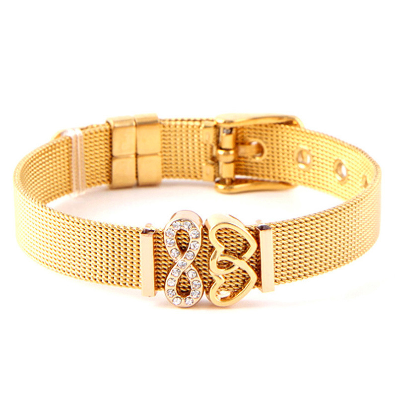 Mode Edelstahl Uhr Kette Armband Ewige Liebe String Schmuck Armband Für Freunde Schmuck Geschenke_voghion.com