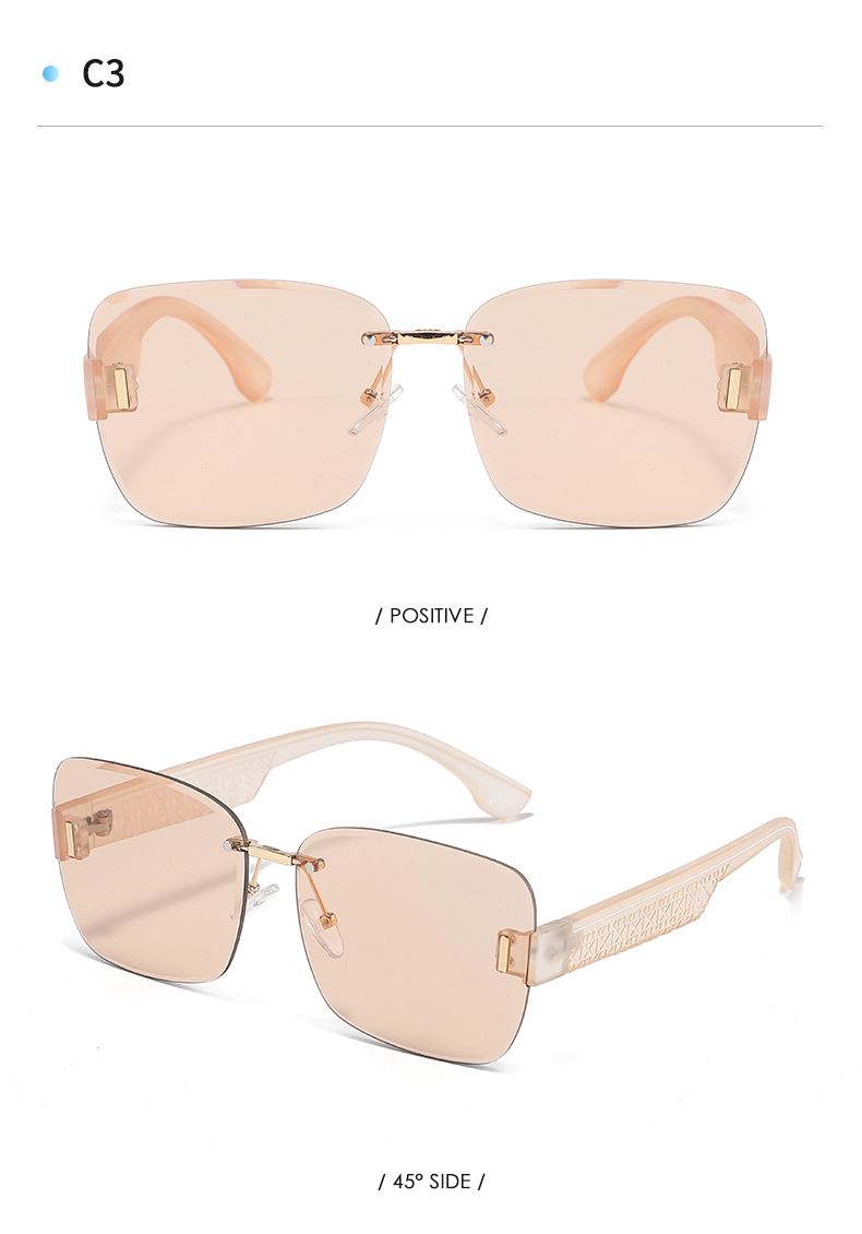 310 nya fyrkantiga båglösa solglasögon med skurna kanter, populära på internet för kvinnor, moderiktiga solglasögon med samma design_voghion.com