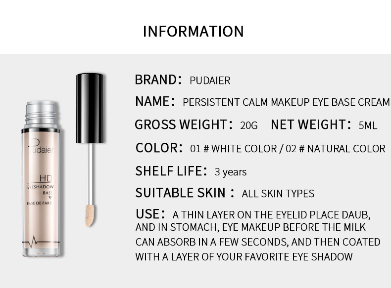 Dauerhafte, wasserdichte Abdeckung schwarzer Augenringe, Akneflecken, Lidschattenlotion, natürliche Gesichtsgrundierung, Concealer-Lotion, Lidschatten_voghion.com