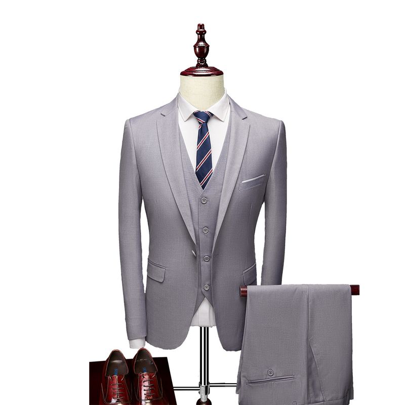 CT 2025 Herren Business Casual Hochzeit Bräutigam Einknopf Smoking Anzug Zweiteiliges Set_voghion.com