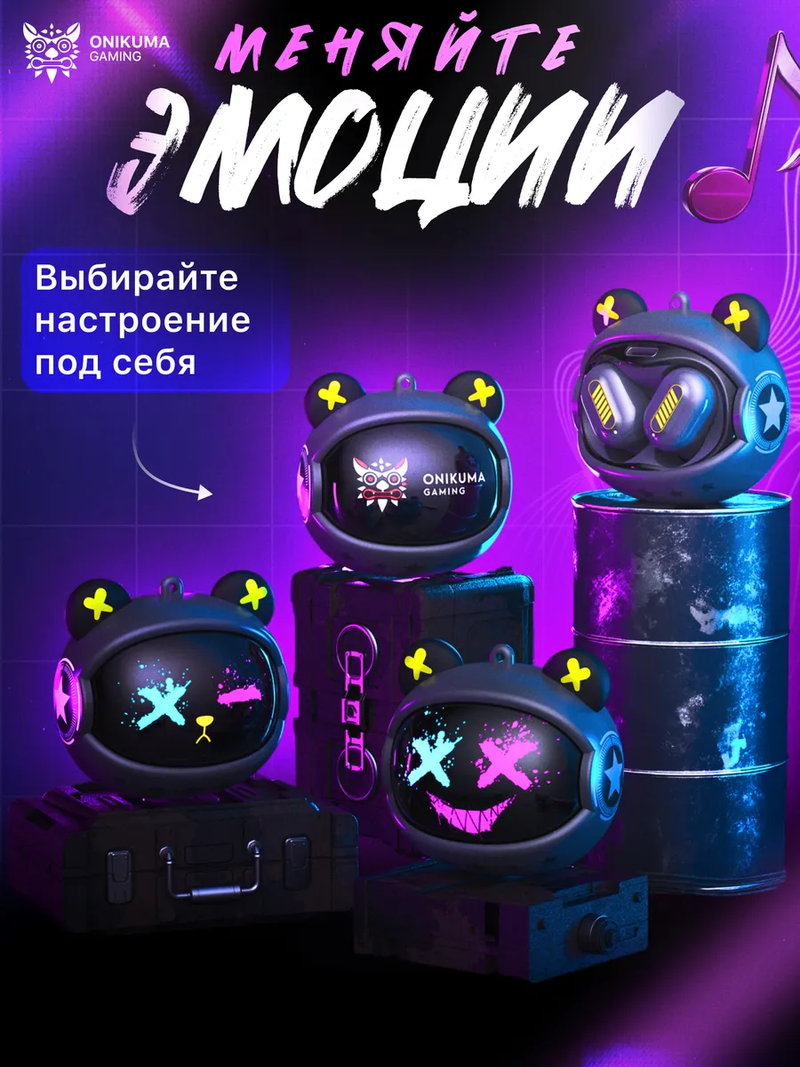 Cuffie da gioco ONIKUMA T20 2025, nuovi auricolari wireless con design a ribalta rotante, cuffie stereo HiFi in-ear con controllo touch_voghion.com